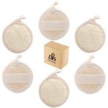 Face Pads Pads esfoliantes lavadoras de lavagem natural Luffa Luffa Ponto de limpador facial esponjas Esponjas Esfoliador escova 6 pacote para o