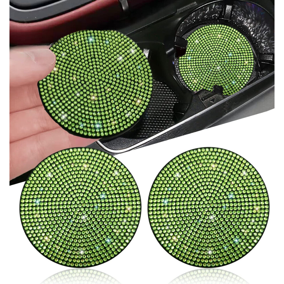 Nbtepem 2Pcs Bling Car Cup Holder Coaster 2.75 Inch Anti-Slip Shockproof Universal Fashion Car Coasters Insert Bling Crystal Rhinestone Automotive In 768484561195