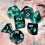 Galaxy ternings?t| M?rkegr?n Mix Cyan Crystal DND Ternings?t til br?tspil 3