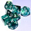 Galaxy ternings?t| M?rkegr?n Mix Cyan Crystal DND Ternings?t til br?tspil 4