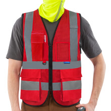 A-SAFETY Refleksvest i r?d mesh
