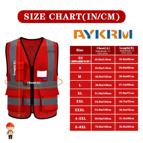 A-SAFETY Rote Netz-Reflektorweste 1