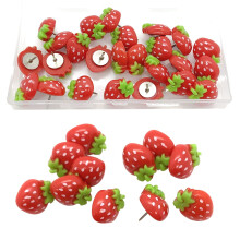 CPELLESSE 30 Stuks Aardbei Push Pins, Creatieve Aardbei Duimspijkers voor Notities en Decoratie
