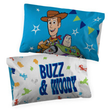 Jay Franco Disney Pixar Toy Story You've Got A Friend in Me 2er-Pack Kissenbez  ge     doppelseitige, superweiche Kinderbettw  sche mit Buzz und Woody