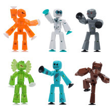 Zing Stikbot Monster Werewolf & Cyborg Pack Set of 6 Stikbot Collectable Monster Action Figures Stop Motion Animation Great for Kids Ages 4 and Up