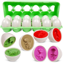 NAODONGLI Ovos de Páscoa Dinossauros para Crianças, 12 pcs Conjunto de Quebra-Cabeça de Ovos