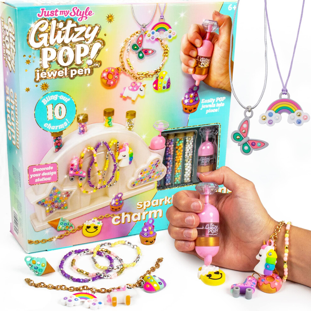 Penna Gioiello Just My Style Glitzy Pop, Charm Scintillante, Kit Per Creare Accessori Fai Da Te Con Gemme, Ideale Per Serate Tra Ragazze O Feste-image