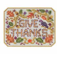 Mill Hill Give Thanks Beaded Cross Stitch Ornament Kit 2022 Herfstoogst MH182222