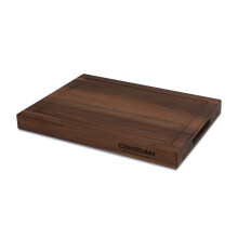 CONSDAN Black Walnut Butcher Block Cutting Board with Invisible Inner Handles USA Grown Hardwood 1"""" Thick 16"""" L x 12"""" W