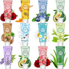 Conjunto de Presentes de Loção Corporal 12 Peças para Mulheres, Loção Hidratante com Manteiga de Karité e Aloe