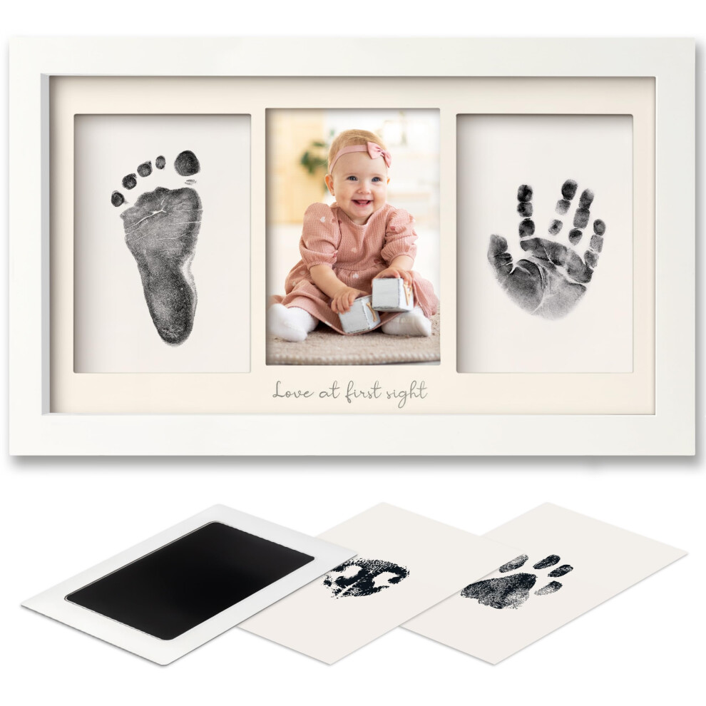 Inkless Baby Hand And Footprint Kit - Ink Pad For Baby Hand And Footprints Dog Paw Print Kit Dog Nose Print Kit Clean Touch Newborn Print Kit Baby Reg Keababies