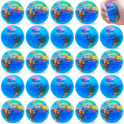 24 PCs Globe Squeeze Bolas