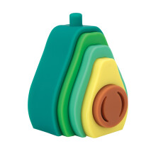 Brinquedo interativo de abacate de silicone macio nuby para criatividade precoce de desenvolvimento de mais de 12 meses