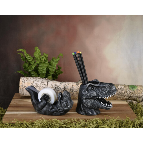 Streamline forestillet sort T-Rex tape dispenser