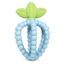 RaZbaby Silicone Infant & Baby Teething Toy Textured BerryBumps Soothe Babies Sore Gums RaZberry Bites Relief Teether Back & Front Teeth BPA