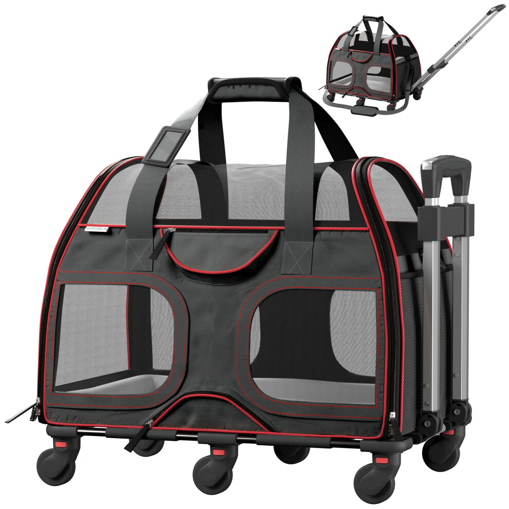 Photos - Other for Dogs Katziela Pet Carrier - Airline Compliant - TSA Approved Pet Carrier for Small Dogs and Cats - Soft FAA Travel Airplane Dog C