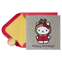 Papyrus Hello Kitty Christmas Card (Wishes for the Merriest Christmas Ever)
