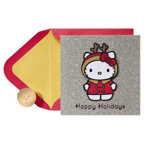 Κάρτα Χριστουγέννων Papyrus Hello Kitty (Ευχές για τα Χριστούγεννα)