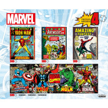 Buffalo Games  4-in-1-Marvel-Comics fr Erwachsene. Anspruchsvolles Puzzle, perfekt fr Spieleabende  Multipack-Teile in unterschiedlicher Gre