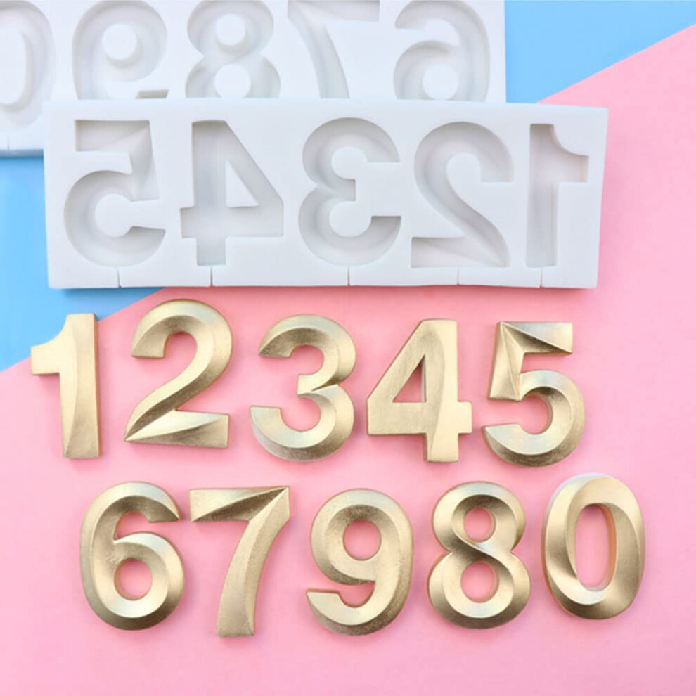 Stampo In Silicone Per Lecca-Lecca Con Numeri Zhuojie, Per Decorare Torte, Fondente, Zucchero, Cioccolato, Utensili Da Cucina Per Torte, Pasta Di-image