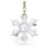 Swarovski Swarovski Μικρό Χιόνι Ornament, Διαφανείς Λευκοί Κρύσταλλοι και Χρυσή Ριβέρα 1