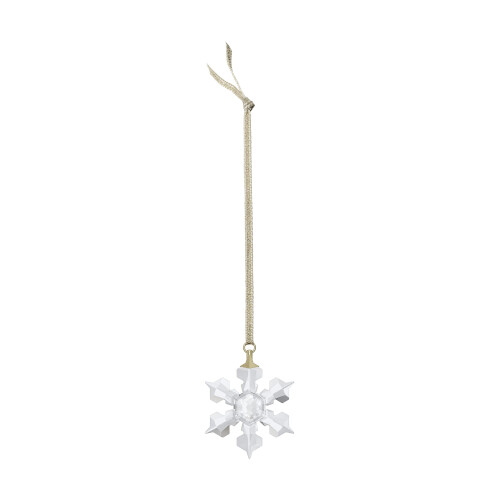 Swarovski Swarovski Μικρό Χιόνι Ornament, Διαφανείς Λευκοί Κρύσταλλοι και Χρυσή Ριβέρα 1