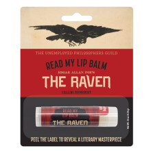 Balsamo per labbra Read My Lips - Estratto del corvo di Poe sotto l'etichetta - Al gusto di menta piperita, cruelty-free e prodotto negli Stati U