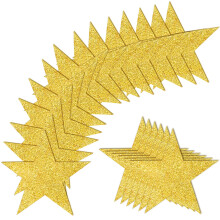 100 Stück Glitzernde Goldene Sternauschnitte Papier Stern Konfetti für Wand Deko und Partys