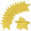 100er Pack Glitzernde Gold Fünfzackige Sternausschnitte Papierschnittmuster 1