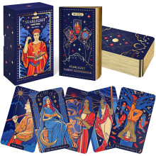 Baraja de Tarot Wyspell Blue Starlight: Cartas inspiradas en el cielo estrellado con gu a - Juego nico de cartas de tarot - Cartas de tarot para