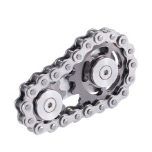Cykelkæde Gear Fidget Spinner Metal Sprocket Chain Fidget Toy Stress Angst Relief Fidget Toy Fokus Finger Spinning Toy Rustfrit stålmekanik M/gla