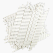 100 t?ller 6 tommer hvidpapir slikkepinde sticks kage pop sticks sucker sticks til cookies regnbue slik chokoladekage topper (dia 4mm)