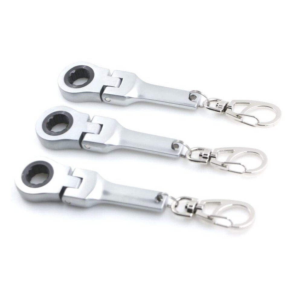 Gt//Rotors 10Mm Ratchet Wrench Flex Head Keychain Key Ring (3 Pack) 761918426299
