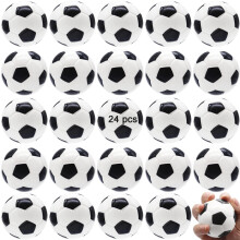 24 Stuks Mini Schuim Sport Ballen Knijpbare Stress Soccers Stress Relief Knijpballen voor Stress Angst Relief Kids Party Favor speelgoed Fidget Speel