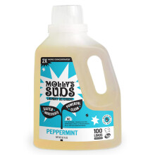 Molly's Suds Liquid Laundry Detergent | Clean Laundry Detergent Soap for Sensitive Skin | 2x Concentrated High Efficiency (HE) | Peppermint - 100 Lo