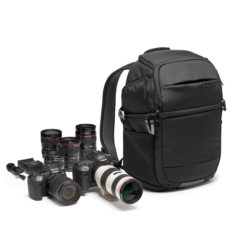 Manfrotto Advanced Fast III Professional Camera Backpack for Reflex/Mirrorless with Lenses and Laptop  with Interchangeable Padded Dividers  Side Acce