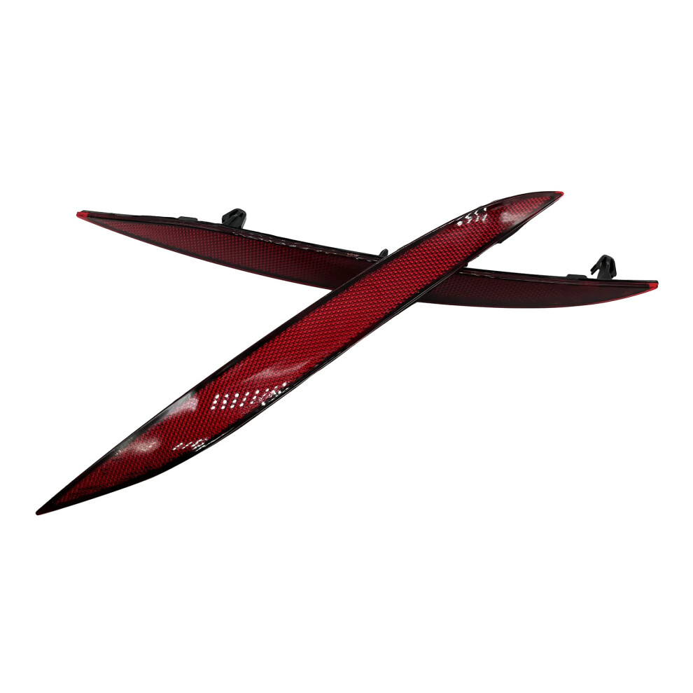 Replacement Tesla Model X Reflector Rear Bumper Marker Lights Lens Trim (Left & Right) Red 712142233290