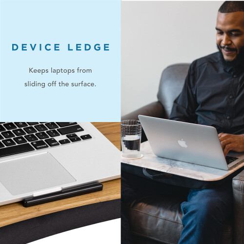 Lapgear Cup Holder Lap Desk With Device Ledge - Oak Woodgrain - se encaixa em laptops de at    14 polegadas - estilo n    46329 2