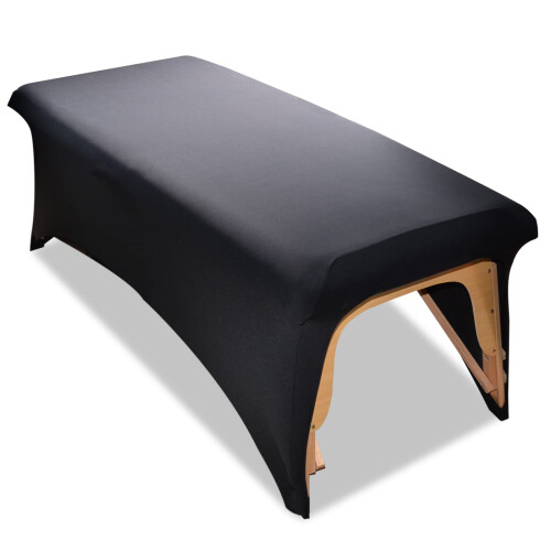 Capa Elástica para Cama de Extensão de Pestanas, Protetor para Cama de Spa (Preto)