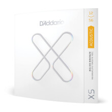 D'Addario akustiske guitarstrenge XS 80/20 bronzebelagt XSABR1256 Let top/medium bundm?ler 12-56 6-strenget s?t pakke med 1