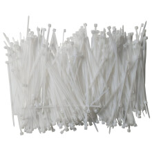 Kabelbinder, 10,2 cm, 1000 Stck, Kabelbinder mit 18 Pfund Zugfestigkeit, weie Kabelbinder, selbstsichernde Nylon-Kabelbinder fr drinnen und draue