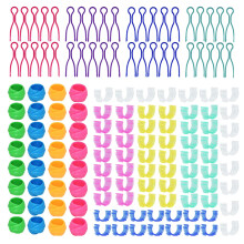 142 Stck Spulenklemmen-Halter, Thread Buddies, Spulenhalter-Clips, farbige Garn-Clips, Halter, Silikon-Spulenhalter, Garnhalter fr Stickerei, Quilt