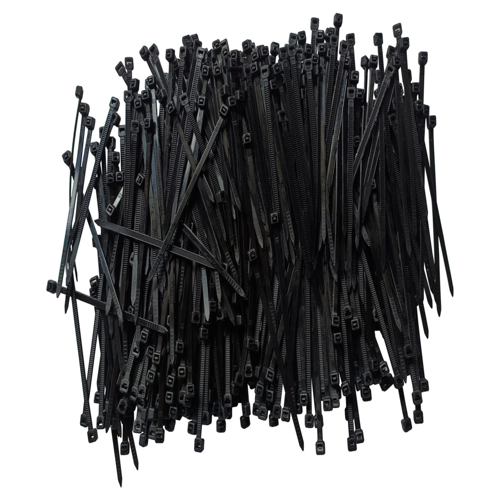 Zip Ties 6 Inch 1000 Pcs Cable Zip Ties With 18 Pounds Tensile Strength Black Cable Ties Self-Locking Nylon Tie Wraps For Indoor And Outdoor (6 Inch 760701463879