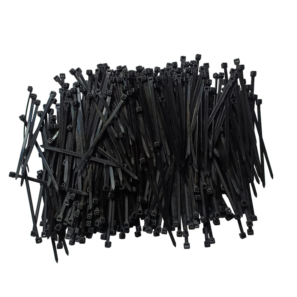 Zip Ties 4 Inch 500 Pcs Cable Zip Ties With 40 Pounds Tensile Strength Black Cable Ties Heavy Duty Self-Locking Black Nylon Tie Wraps For Indoor And 760701463930