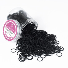 JASVERLIN Zwarte elastiekjes voor haar 1000 stuks Kleine babyhaarbanden Paardenstaarthouder Kleine haarelastiekjes voor babymeisjes Vrouwen 1/2 inch