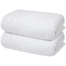 Infinitee Xclusives 100% Cotton Luxury Bath Towels Set of 2 (27x54 Inches) Soft Absorbent Quick Dry Perfect Towels for Bathroom Gym Spa & Hotel