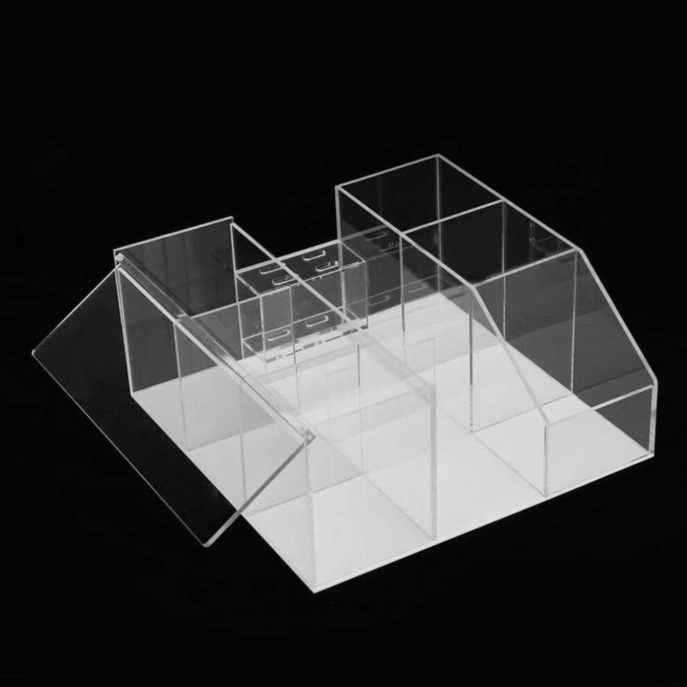 Liximmazn Acrylic Large Capacity Makeup Organizer Grafting Beauty Extension Supplies Lash Storage Display Eyelash Storage Case Brush Tweezers Cosmet