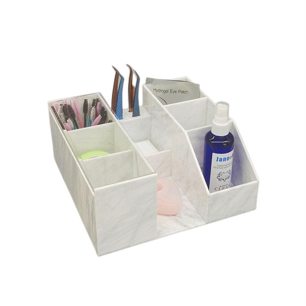 Liximmazn Acrylic Large Capacity Makeup Organizer Grafting Beauty Extension Supplies Lash Storage Display Eyelash Storage Case Brush Tweezers Cosmet