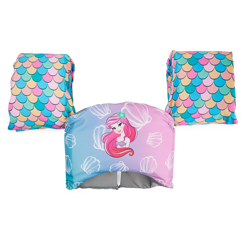 SwimWays Disney Princess Ariel Swim Trainer US Coast Guard Approved Life Vest Kids Swim Vest Arm Floaties & Life Jackets for Kids 33-55 lbs Ariel