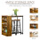 Homcom HOMCOM 3 Piece Bar Table Set, Bar Height Table with 2 Stools, Storage Shelf 7